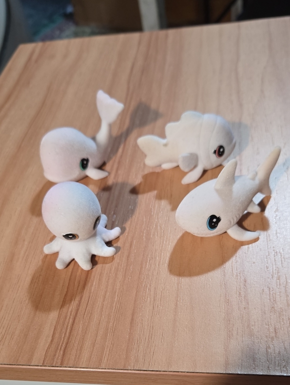 Plush White Ocean Friends Set - Cute Marine Velvet for Fish Lovers